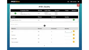 pdc-one material consumption recording